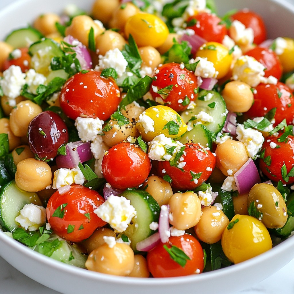 Mediterranean Chickpea Salad Fresh and Flavorful Dish
