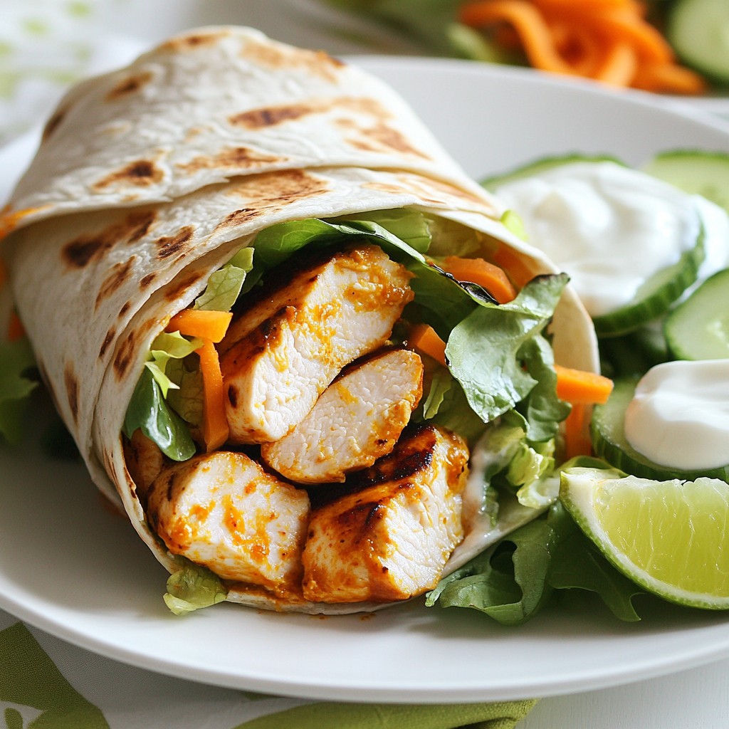 Spicy Sriracha Chicken Wraps Flavorful and Easy Meal