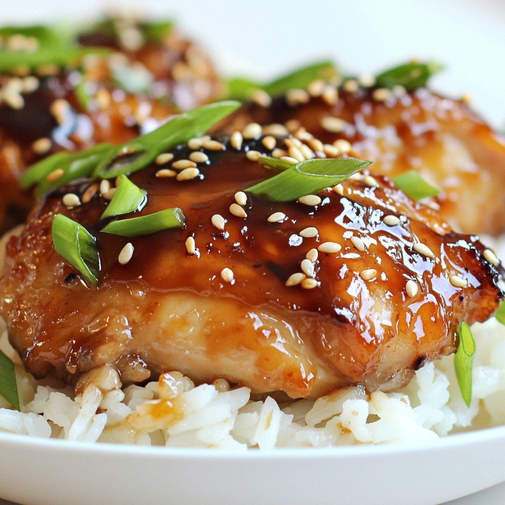 Teriyaki Chicken Thighs with Steamed Jasmine Rice Delight