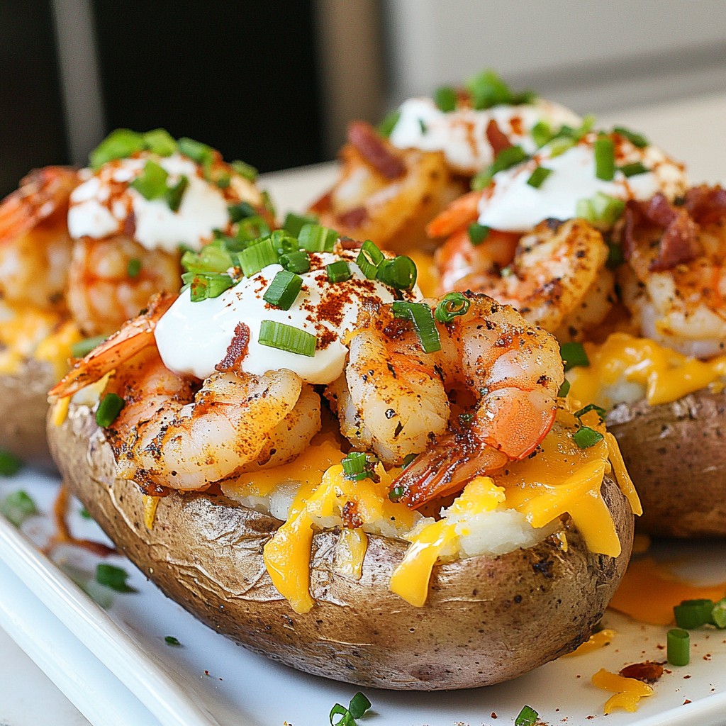 Cajun Shrimp Loaded Baked Potatoes for Flavorful Delight