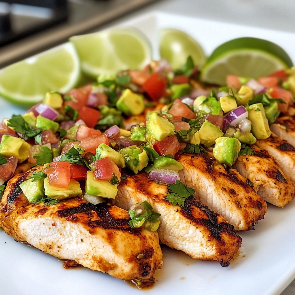 Zesty Chili Lime Chicken with Avocado Salsa Delight