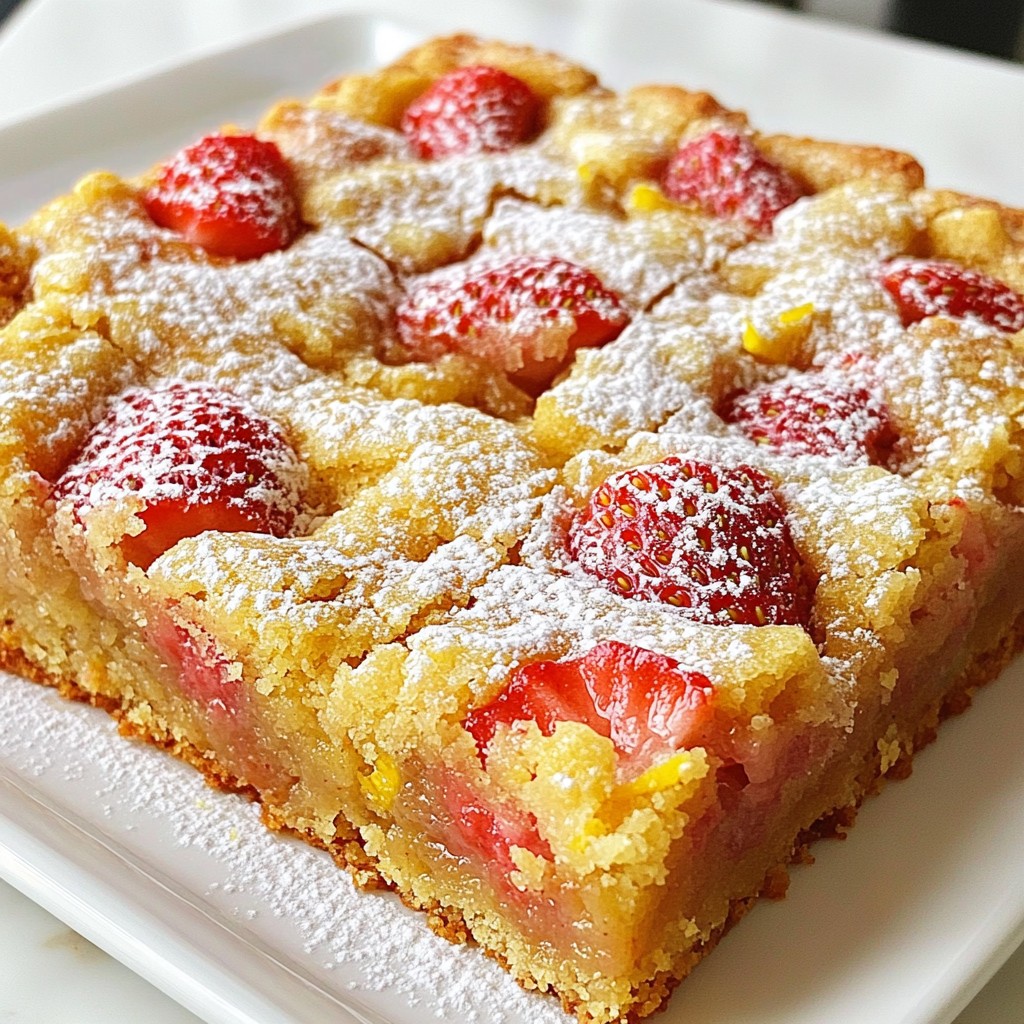 Strawberry Lemon Blondies Fresh and Simple Treat