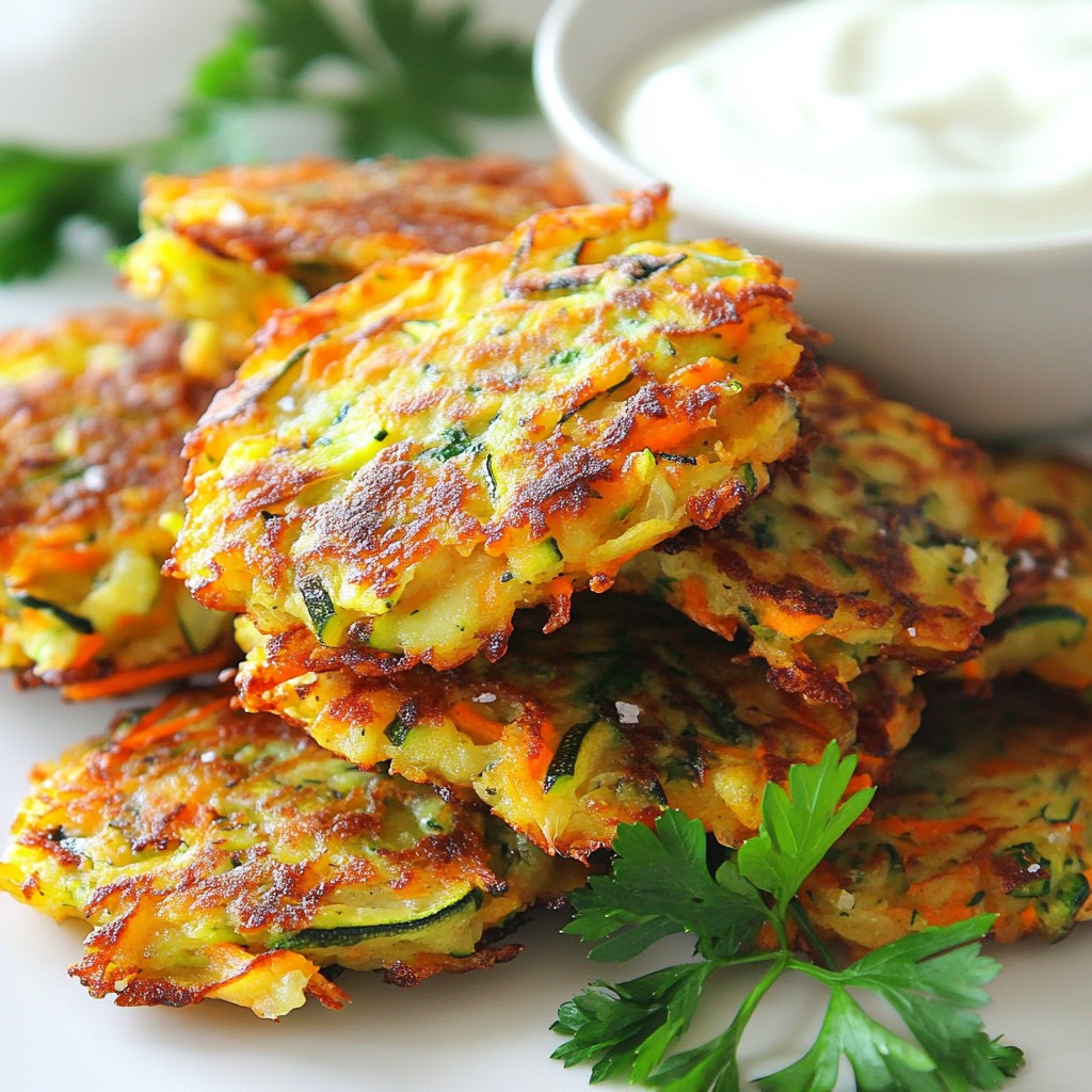 Zucchini Carrot Fritters Tasty and Simple Recipe