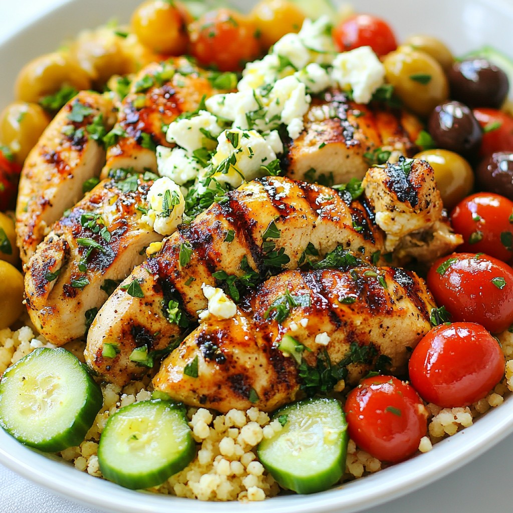 Mediterranean Chicken Breast with Couscous and Feta Meal