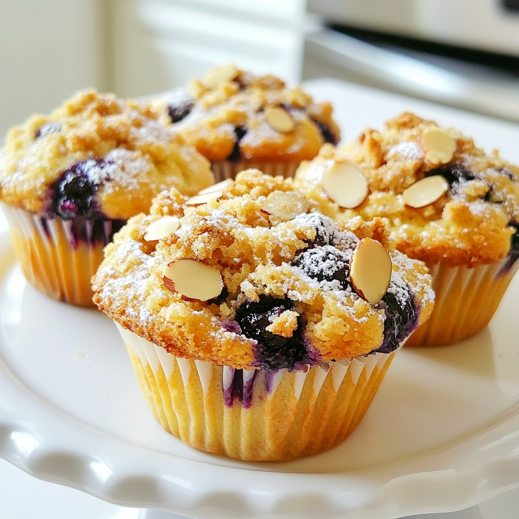 Blueberry Almond Crumble Muffins Fresh and Tasty Treat