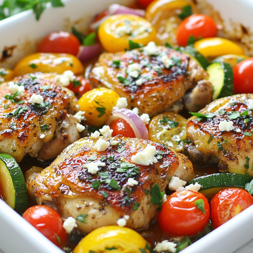 One Pan Greek Chicken and Veggies Delightful Meal