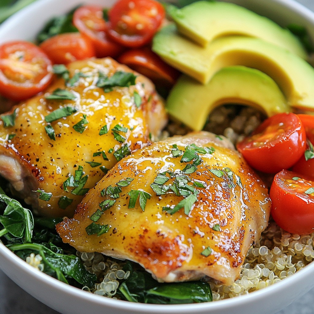 Lemon Garlic Chicken Thigh Meal Prep Bowls Delicious Dish