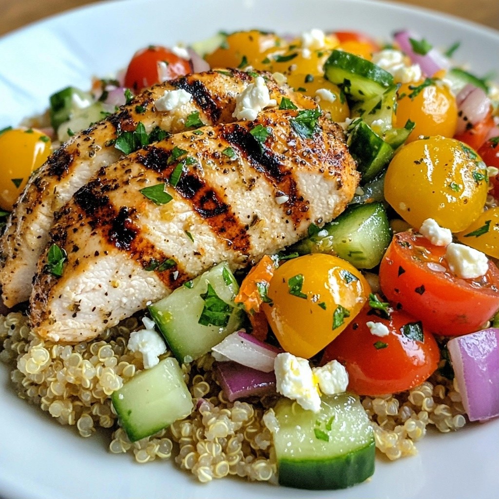 Lemon Herb Chicken Breast with Quinoa Salad Recipe