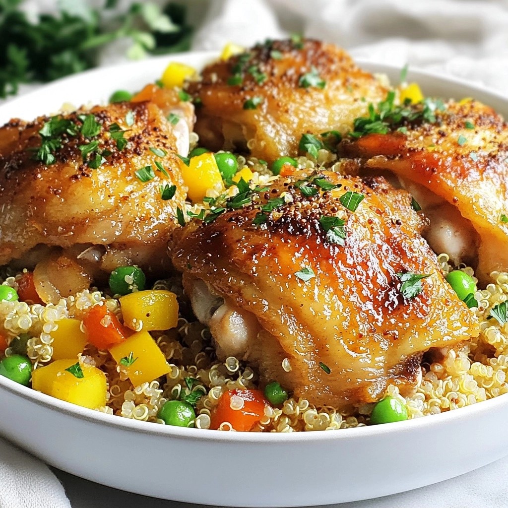 Savory Chicken Thighs with Quinoa Pilaf Recipe