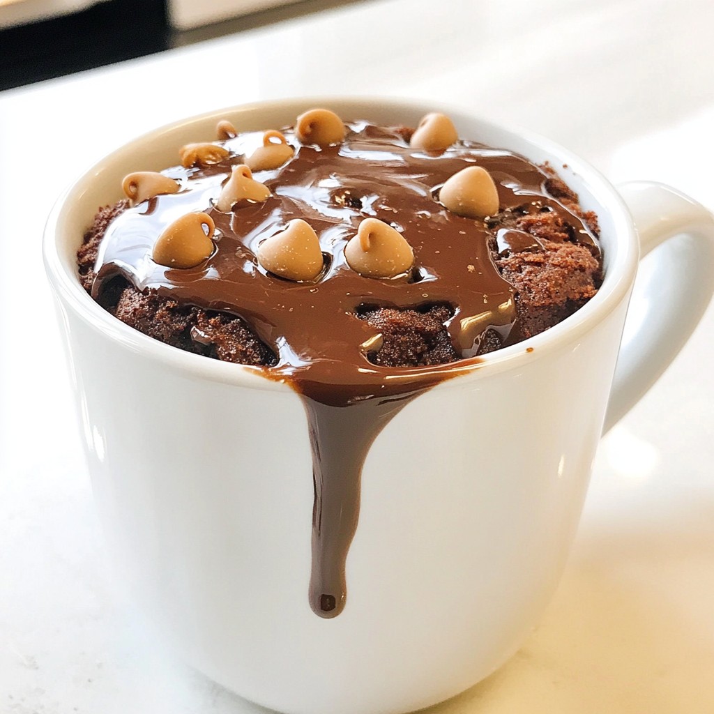 Chocolate Peanut Butter Mug Cake Easy Dessert Recipe
