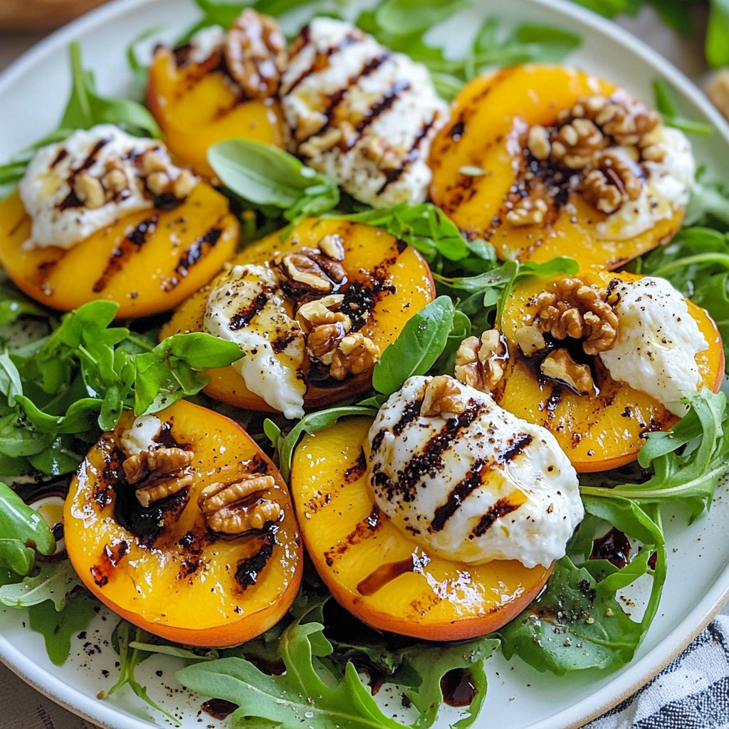 Grilled Peach Burrata Salad Fresh and Flavorful Dish