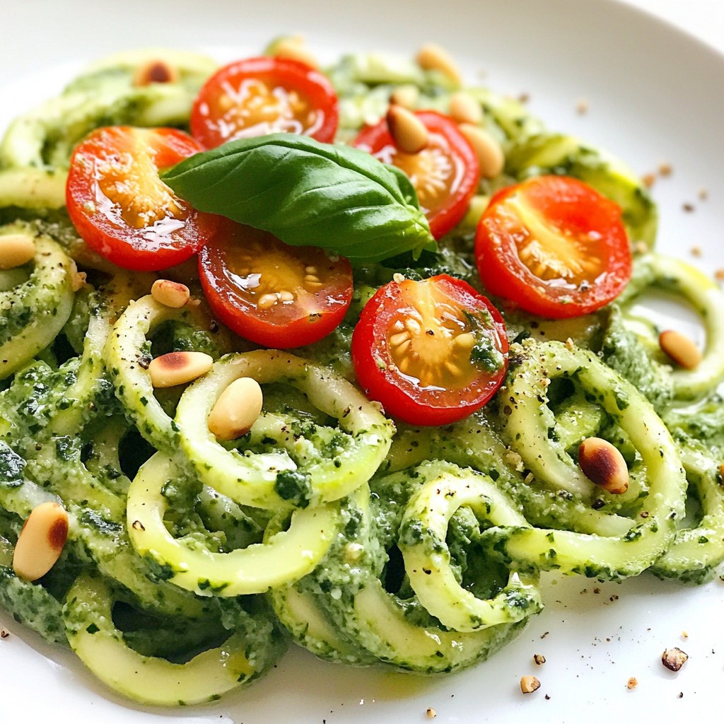 Creamy Pesto Zoodles Flavorful and Healthy Dish