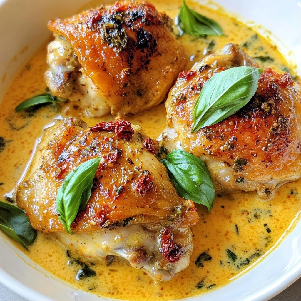 Creamy Sun-Dried Tomato Chicken Thighs Simple Recipe