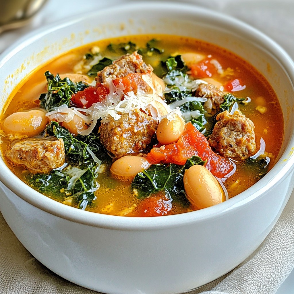 Tuscan Kale & Chicken Sausage Soup Hearty and Flavorful
