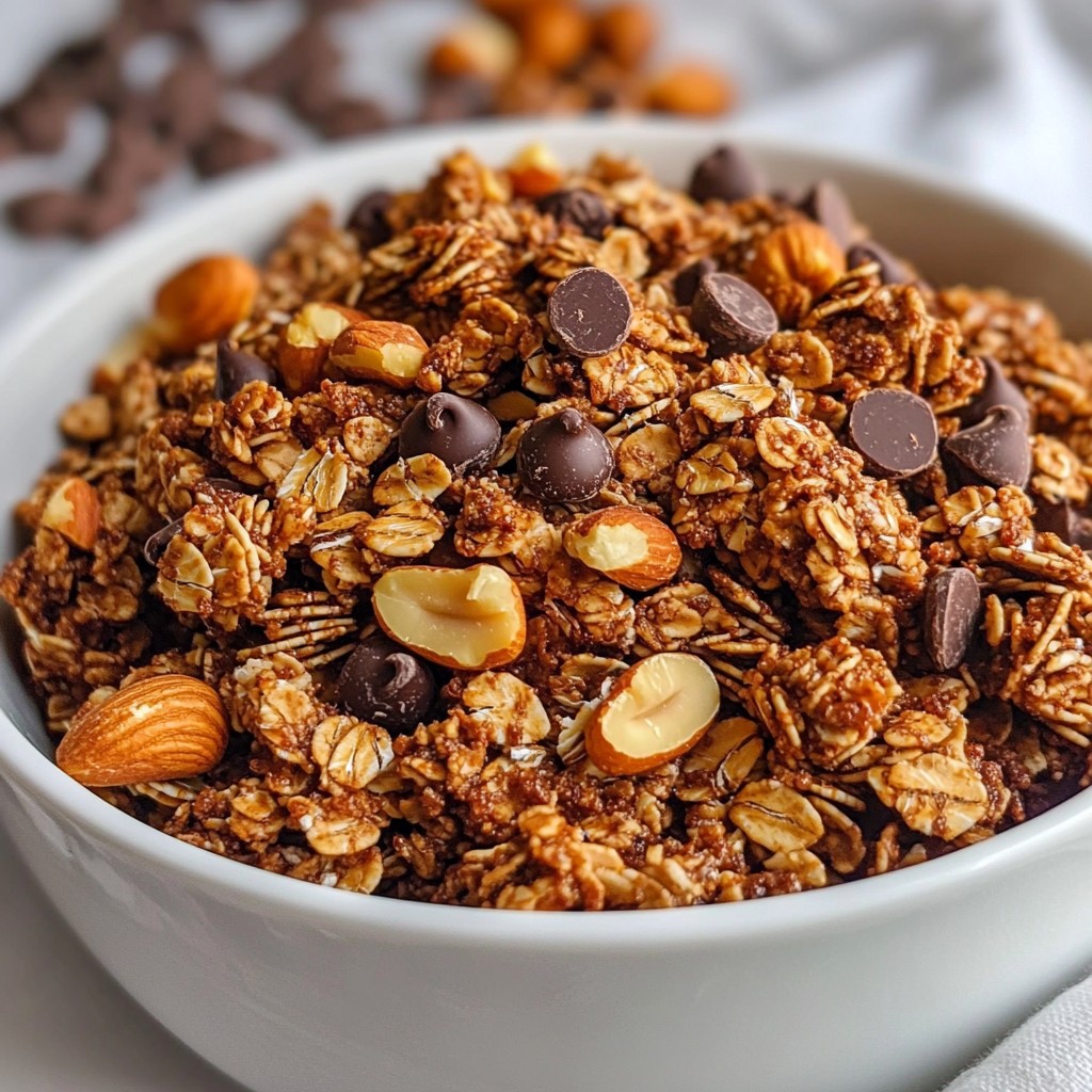 Chocolate Peanut Butter Granola Simple and Tasty Snack