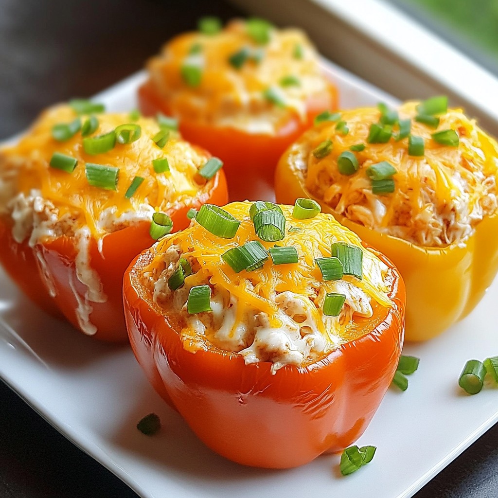 Buffalo Chicken Stuffed Peppers Flavorful Dinner Idea