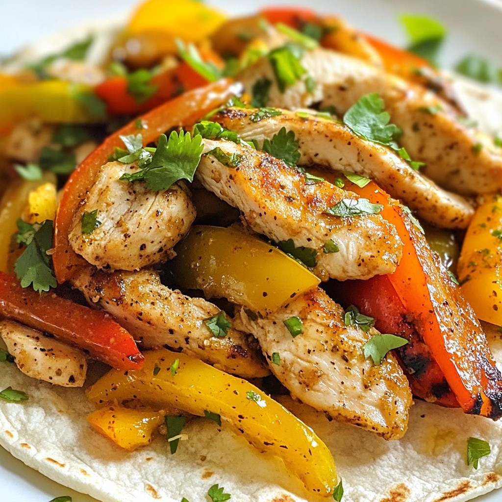 Cilantro Lime Chicken Fajitas Flavorful Dinner Delight