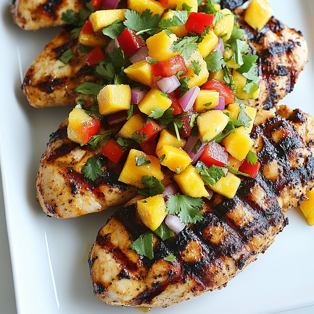 Spicy Grilled Chicken with Mango Salsa Delight