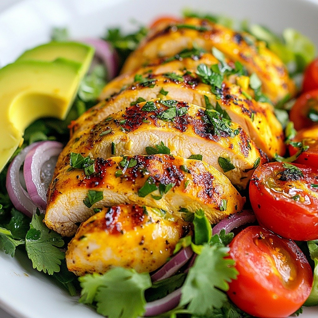 Zesty Citrus Grilled Chicken with Herb Salad Delight