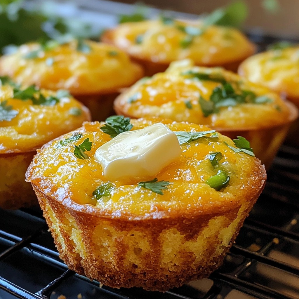 Jalapeño Cheddar Cornbread Muffins Fresh and Tasty