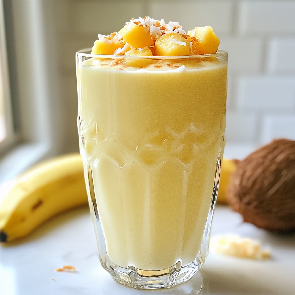 Coconut Pineapple Smoothie Refreshing and Healthy Treat
