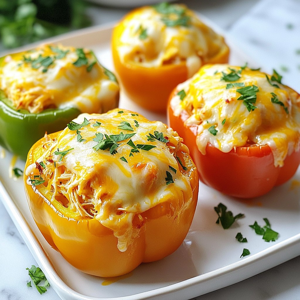Buffalo Chicken Stuffed Peppers Flavorful and Easy Dish