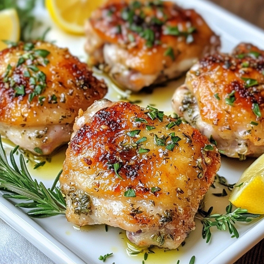 Crispy Baked Chicken Thighs with Herb Crust Recipe