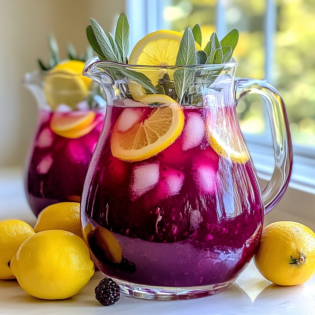 Blackberry Sage Lemonade Refreshing Summer Drink