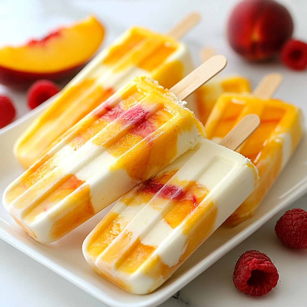 Peach Melba Popsicles Delightfully Fresh and Fruity