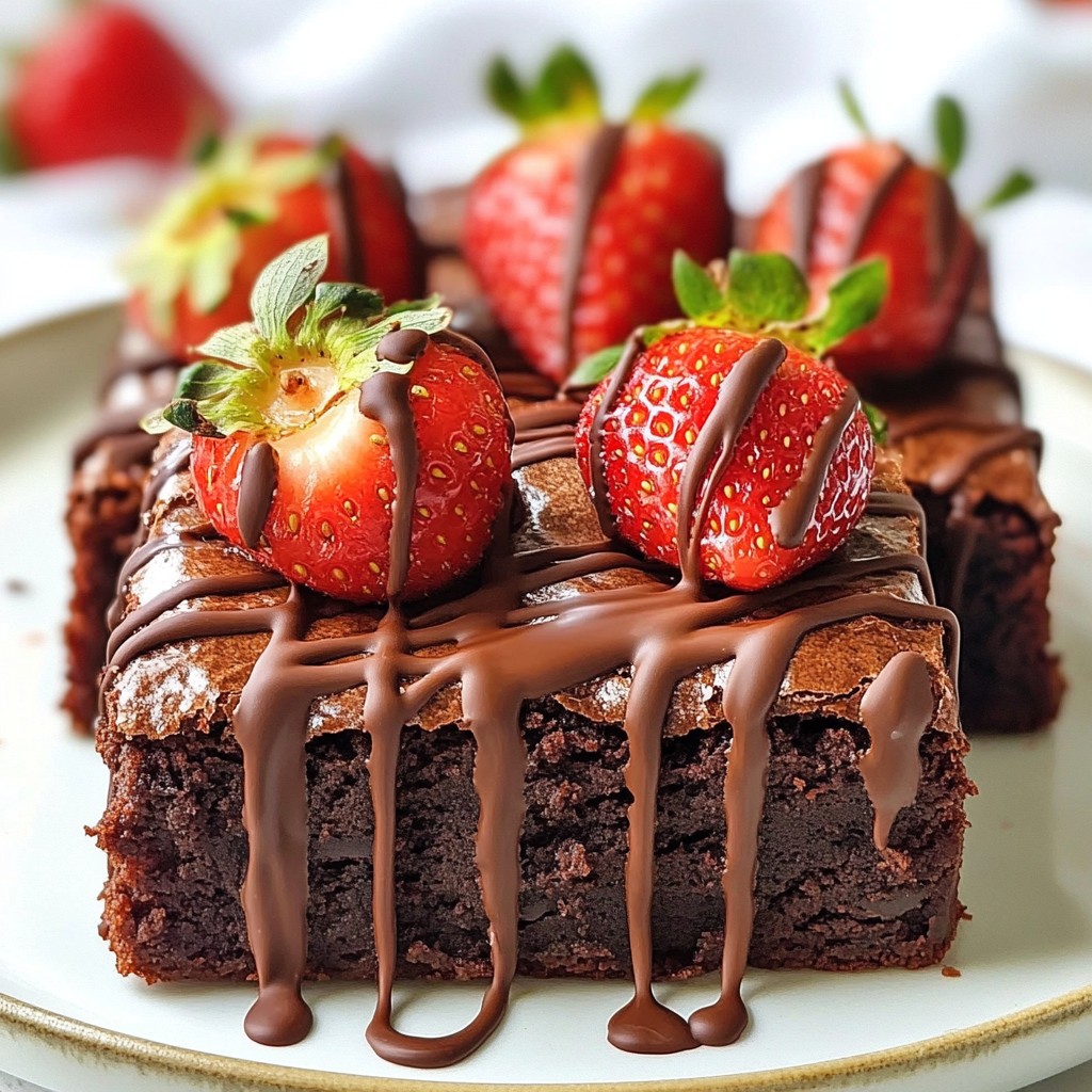 Chocolate Covered Strawberry Brownies Simple Delight
