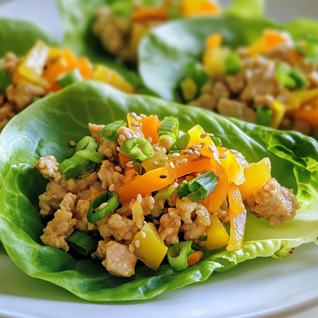 Sesame Ginger Chicken Lettuce Wraps Fresh and Tasty