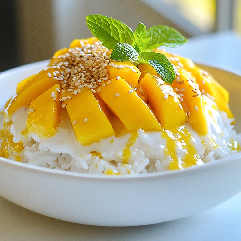 Thai Coconut Mango Sticky Rice Delightful Dessert Recipe