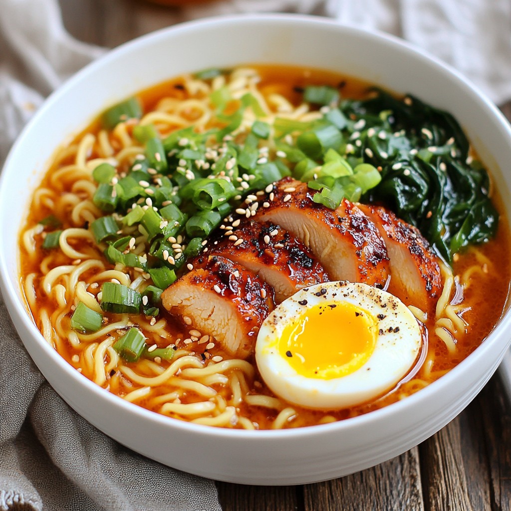 Spicy Miso Ramen with Chicken Savory Flavor Boost