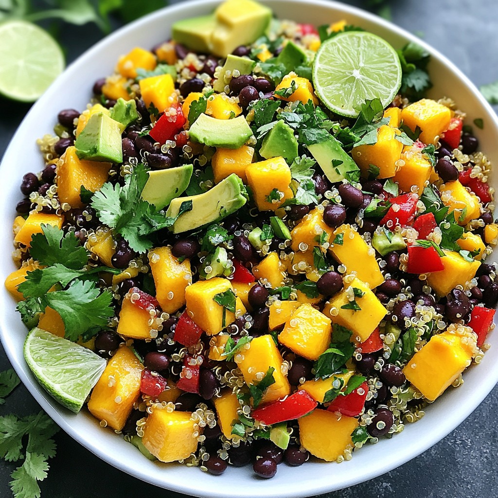 Mouthwatering Mango Black Bean Quinoa Salad Recipe