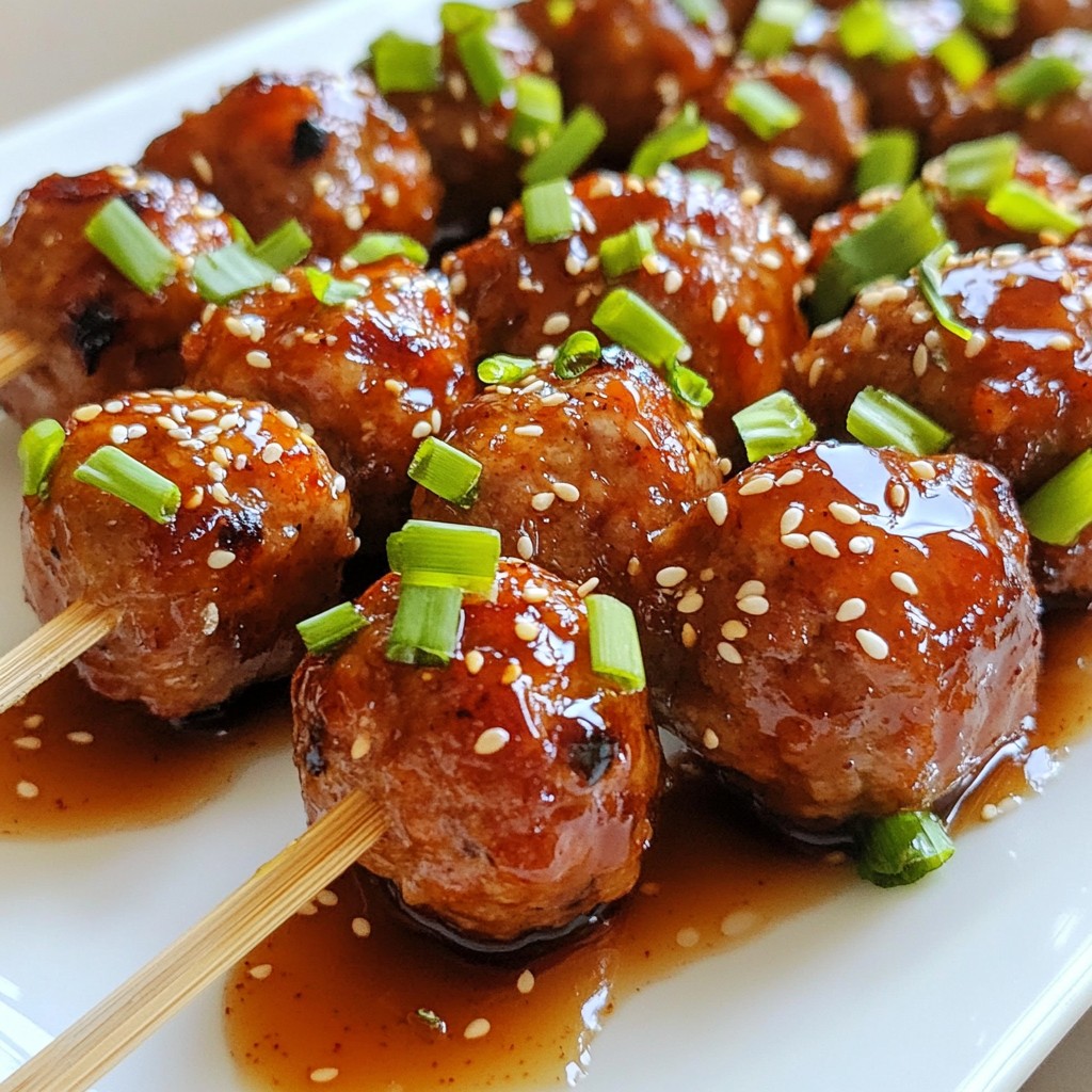 Teriyaki Turkey Meatball Skewers Flavorful and Easy Recipe