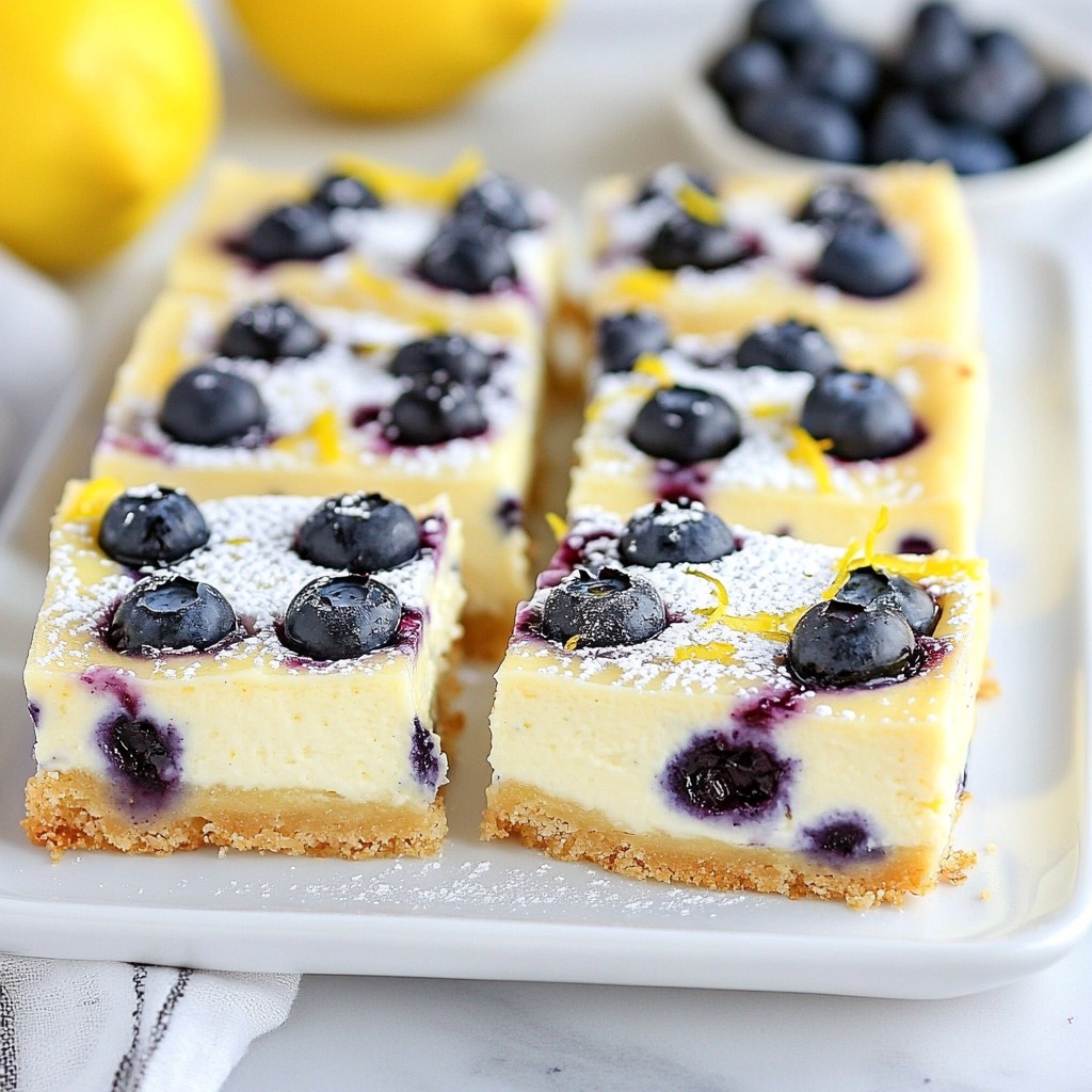 Lemon Blueberry Cheesecake Bars Easy and Delicious Treat