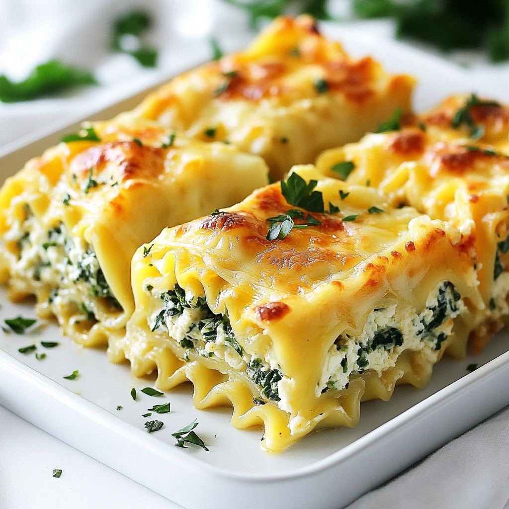 Roasted Garlic Alfredo Lasagna Roll Ups to Savor