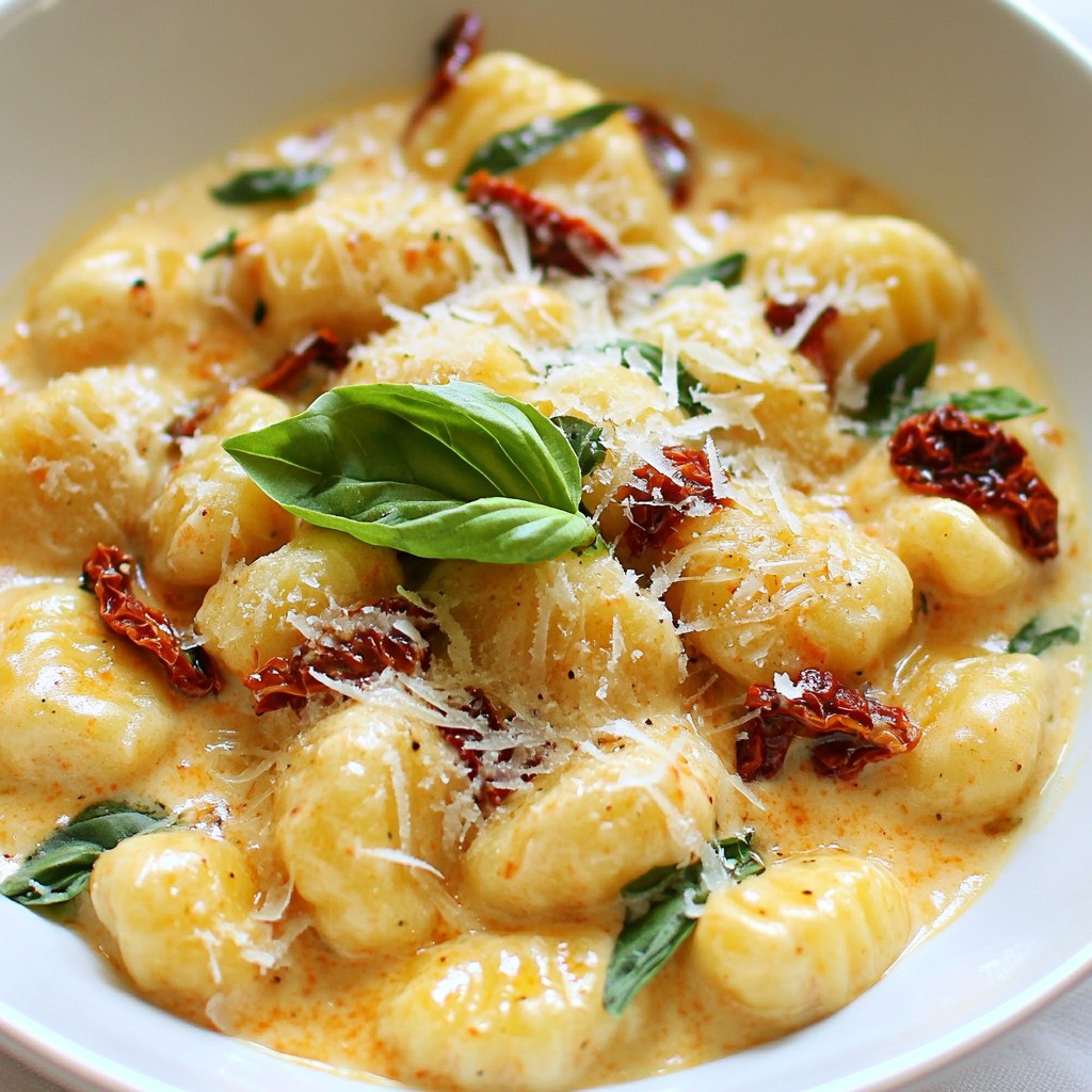 Creamy Sun Dried Tomato Gnocchi Delightful Dish