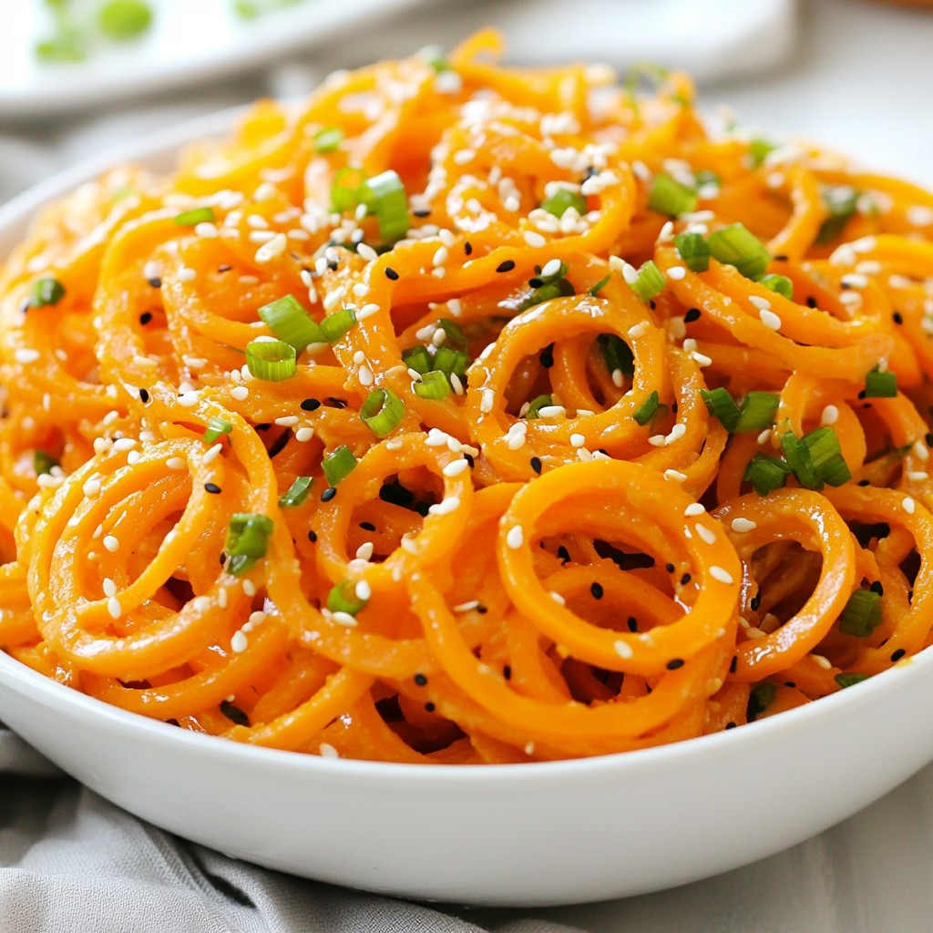 Sesame Peanut Spiralized Carrots Flavorful Veggie Dish