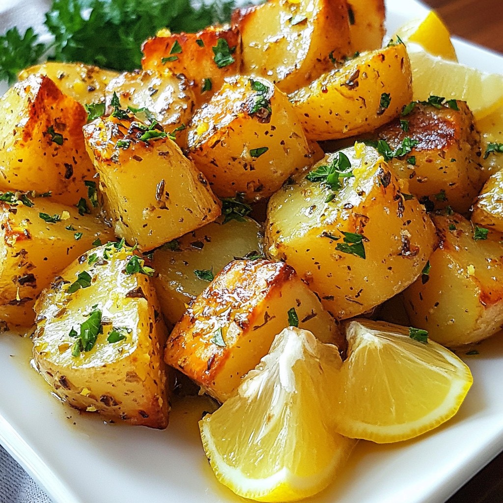 Greek Lemon Roasted Potatoes Flavorful Side Dish