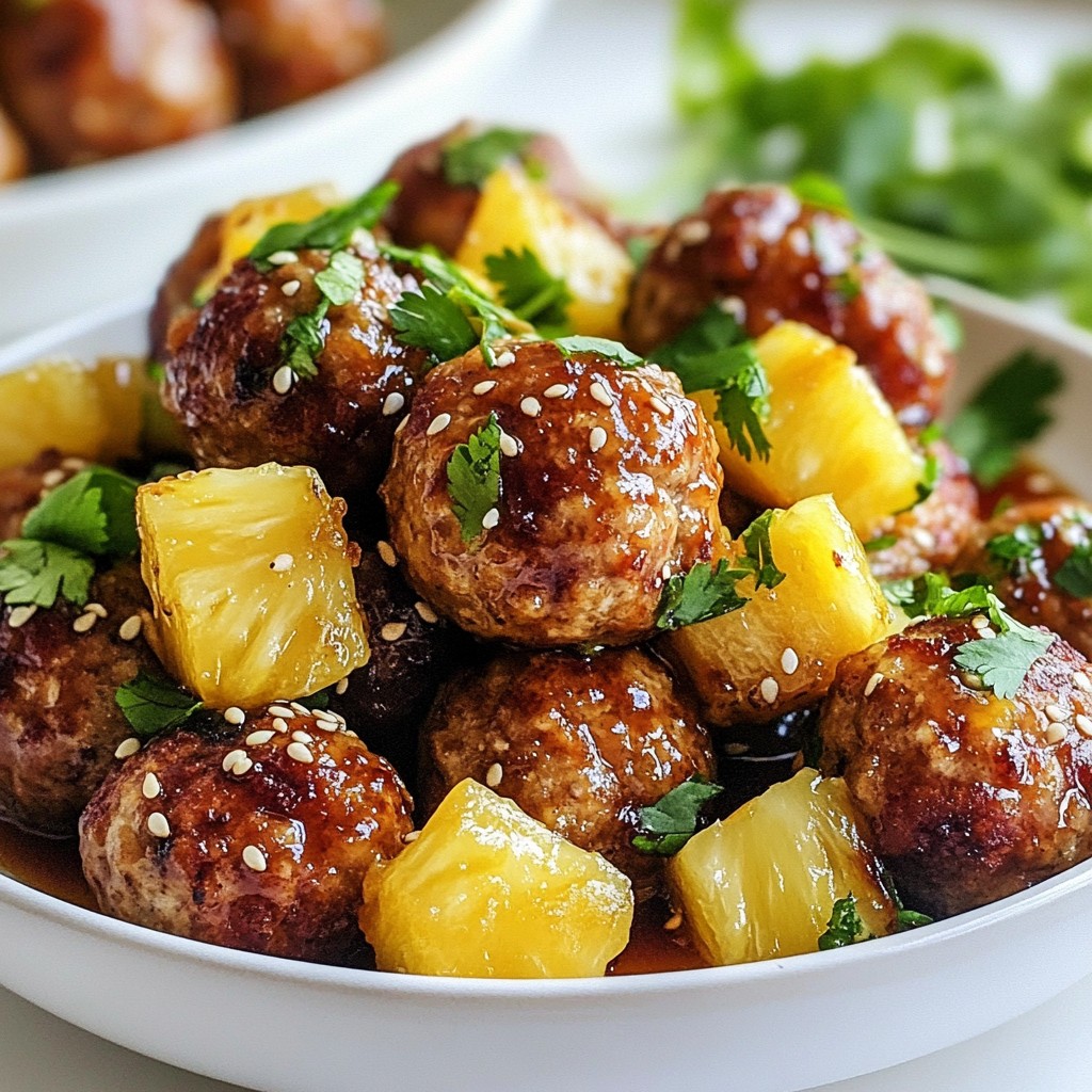 Pineapple Teriyaki Meatballs Tasty and Simple Recipe