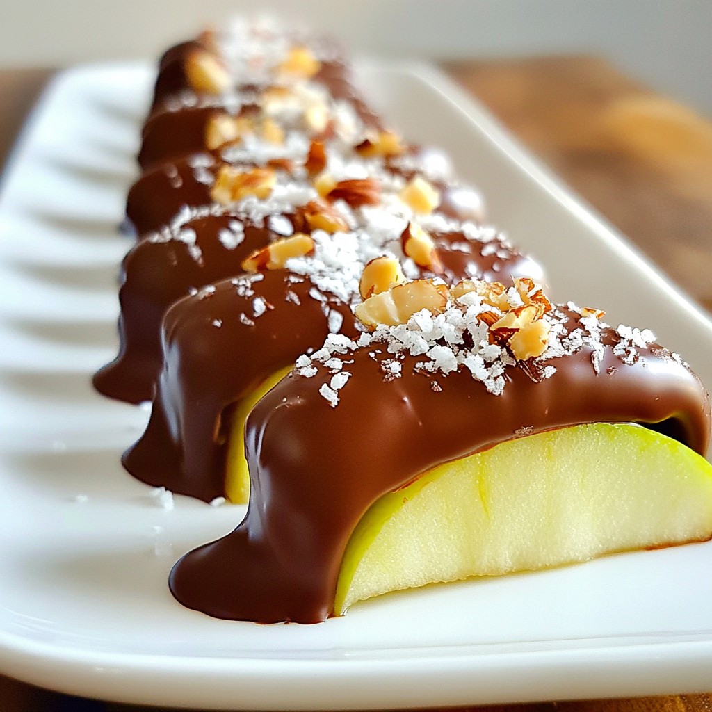 Chocolate Dipped Apple Slices Irresistible Treat Recipe