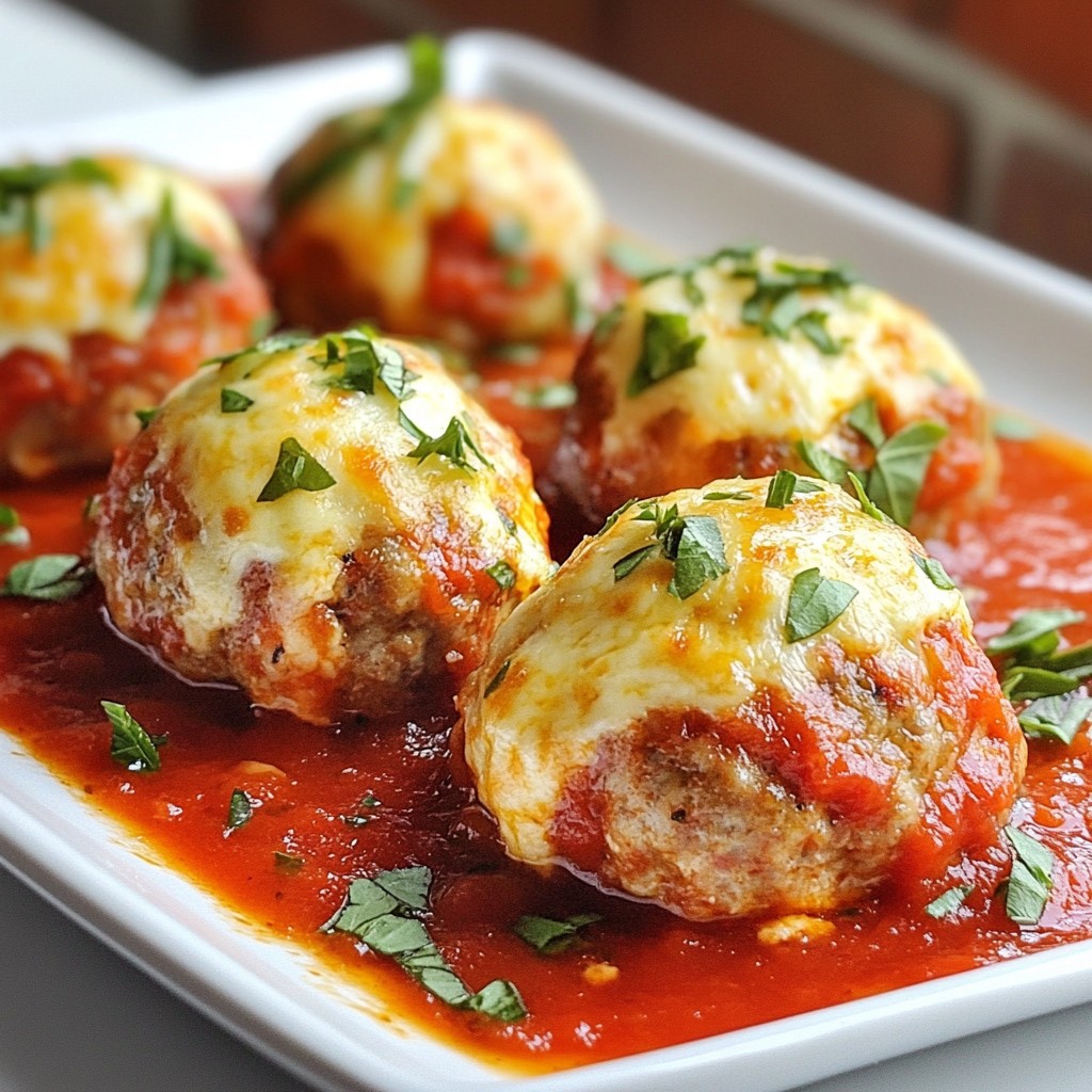Mozzarella Stuffed Turkey Meatballs Flavorful Delight
