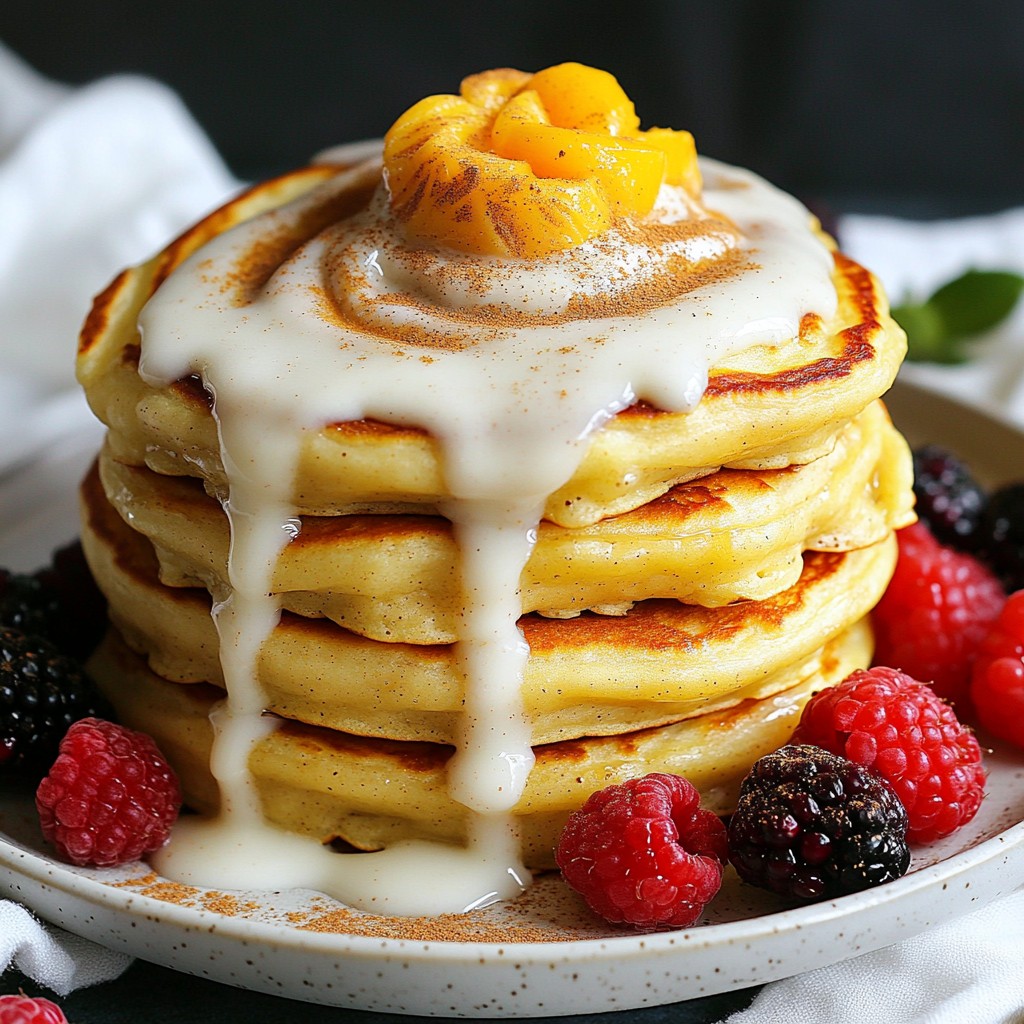 Cinnamon Roll Pancakes Fluffy and Delicious Treat