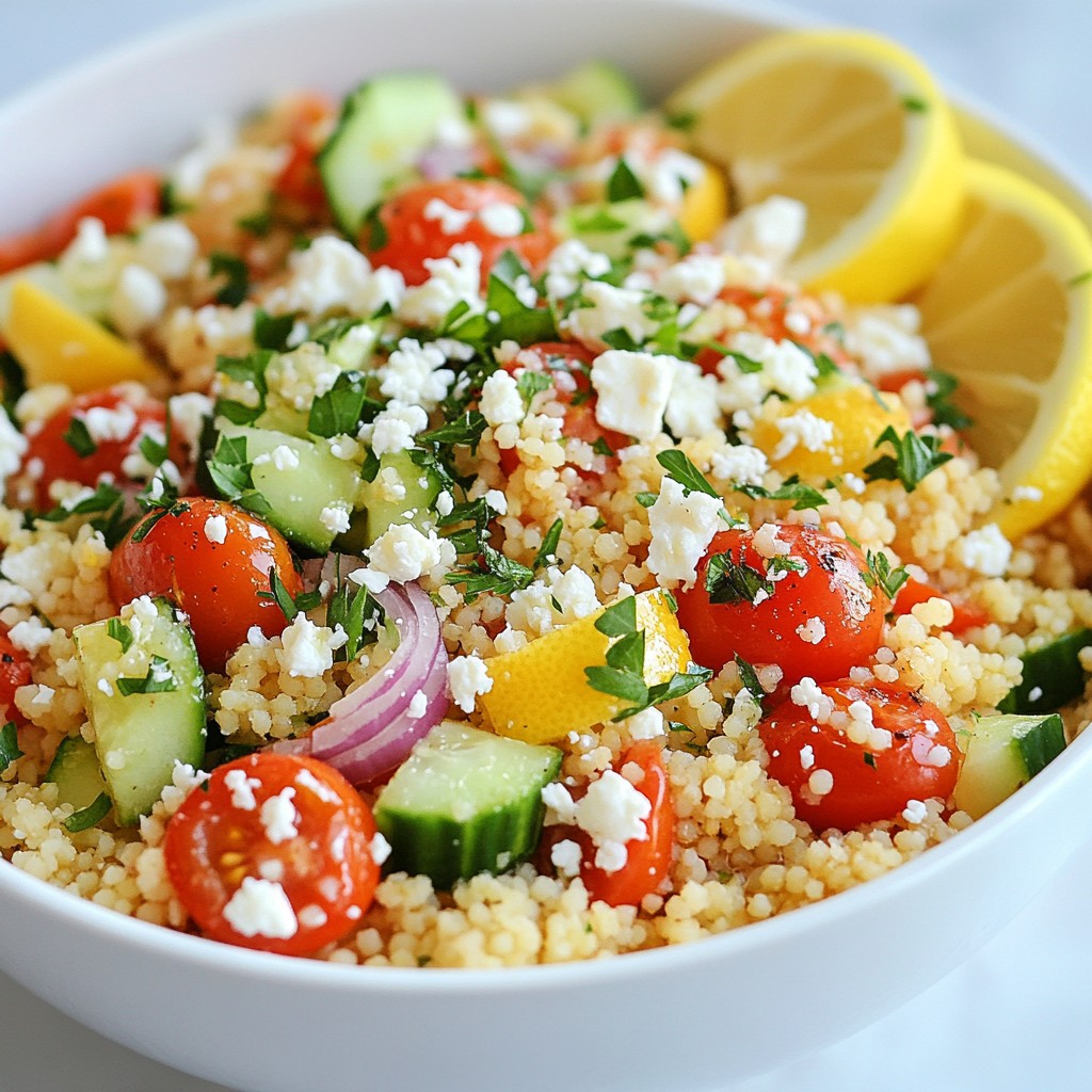 Lemon Herb Mediterranean Couscous Fresh Flavor Boost