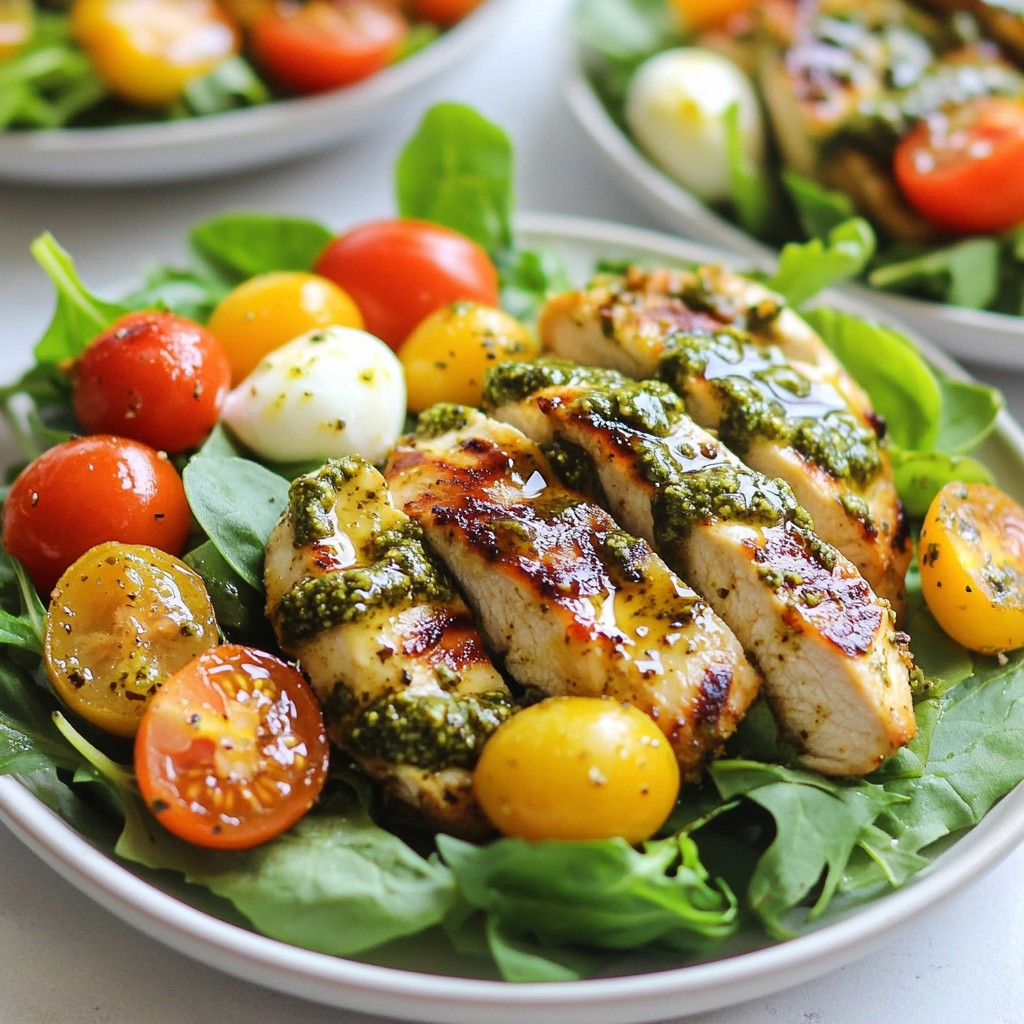 Pesto Chicken Caprese Salad Fresh and Flavorful Meal