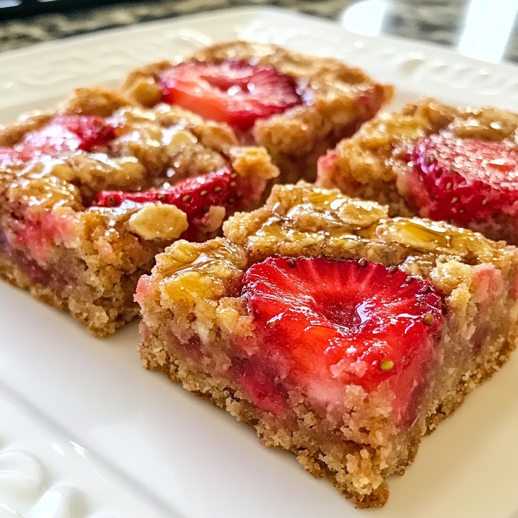 Strawberry Oatmeal Breakfast Bars Easy and Tasty Treat