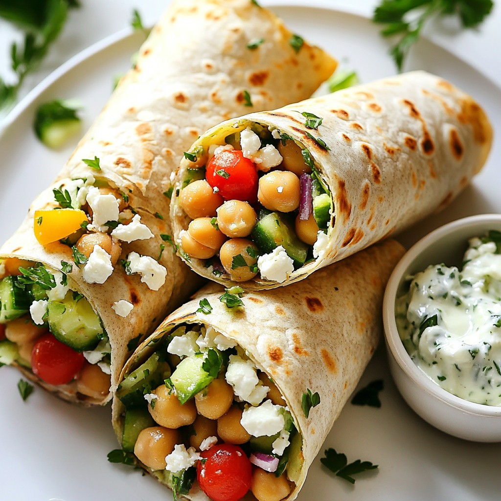 Mediterranean Chickpea Wrap Flavorful and Quick Meal