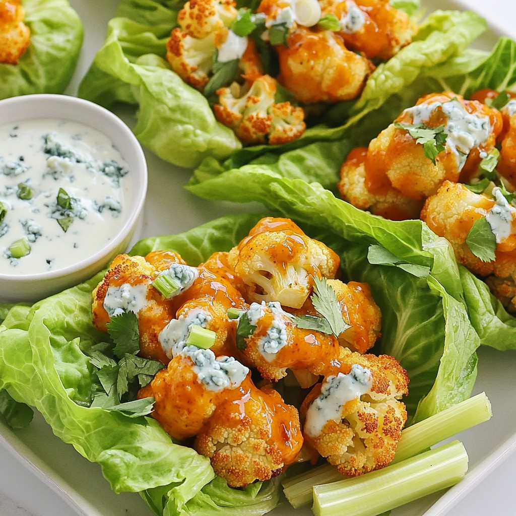 Buffalo Cauliflower Lettuce Wraps Tasty and Simple Meal