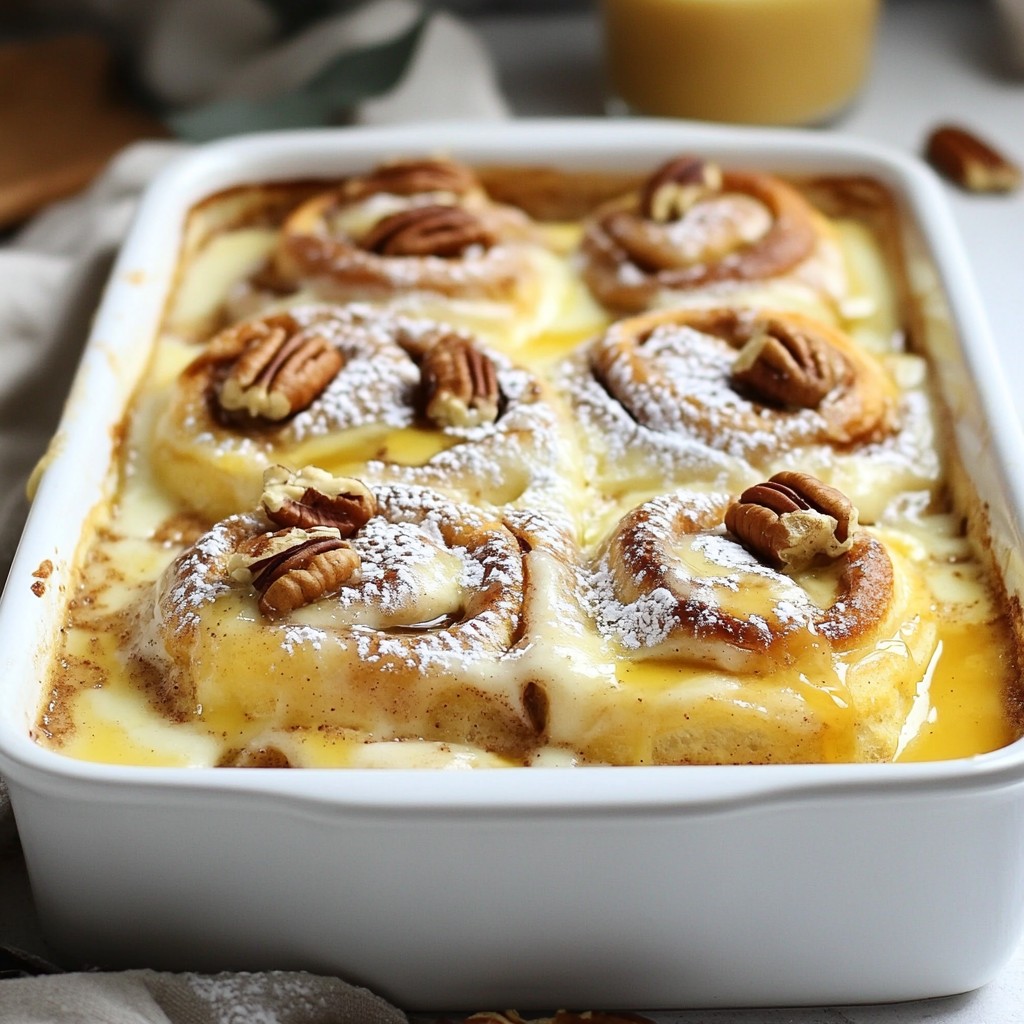Overnight Cinnamon Roll Casserole Tasty Breakfast Delight
